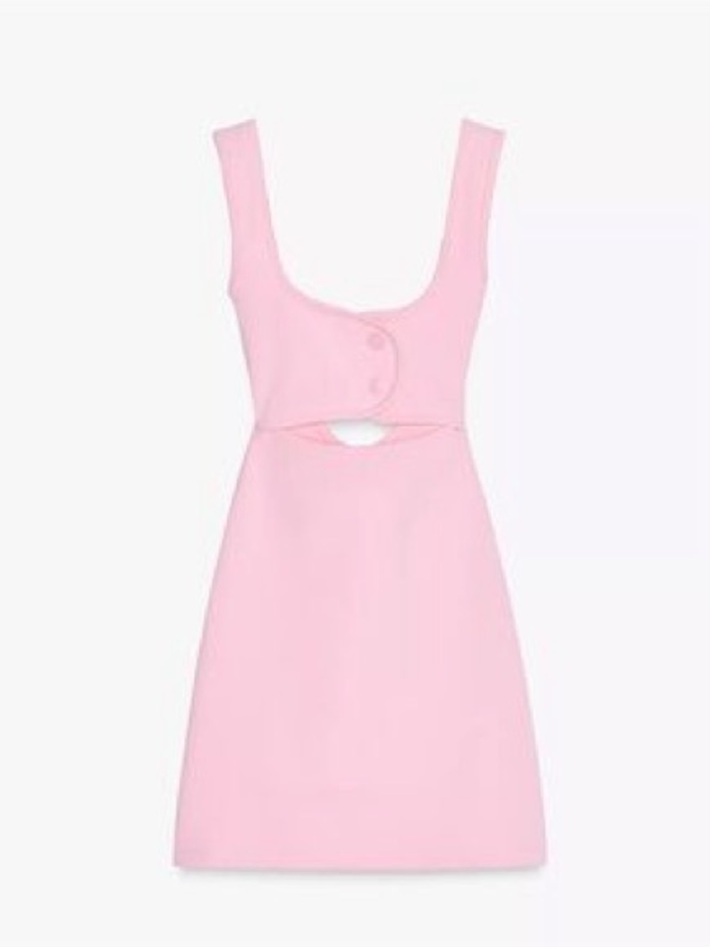Zara Light Pink Cutout Mini Dress
